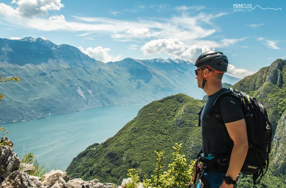 Blick vom Cima Rocca auf dem Gardasee