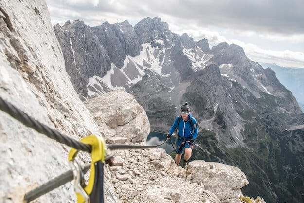 Aufstieg zum Tajakopf am Stahlseil
