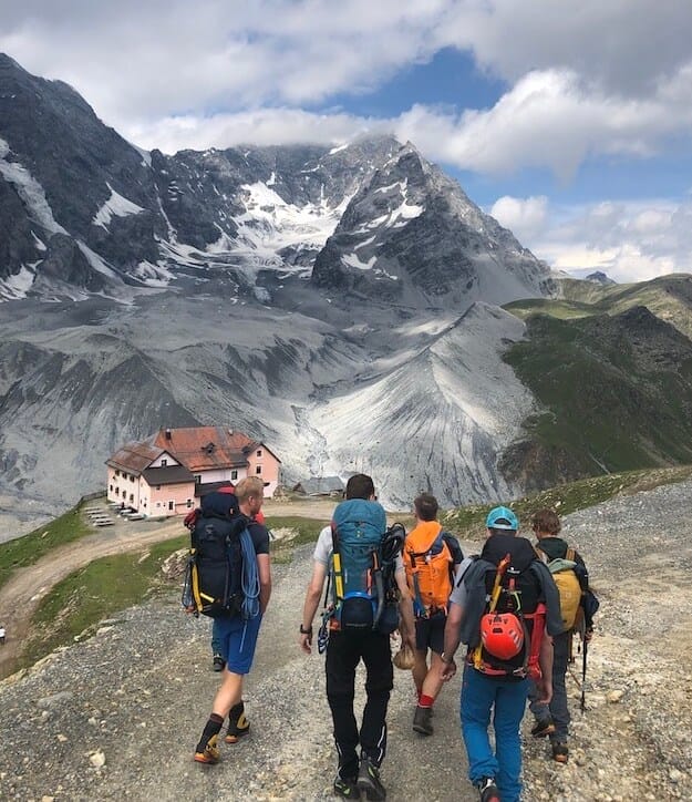 Bergwanderer auf einer Bergtour