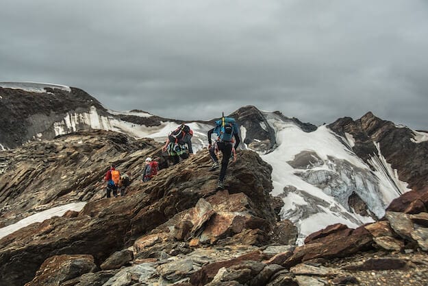 Klettern am Gletscher