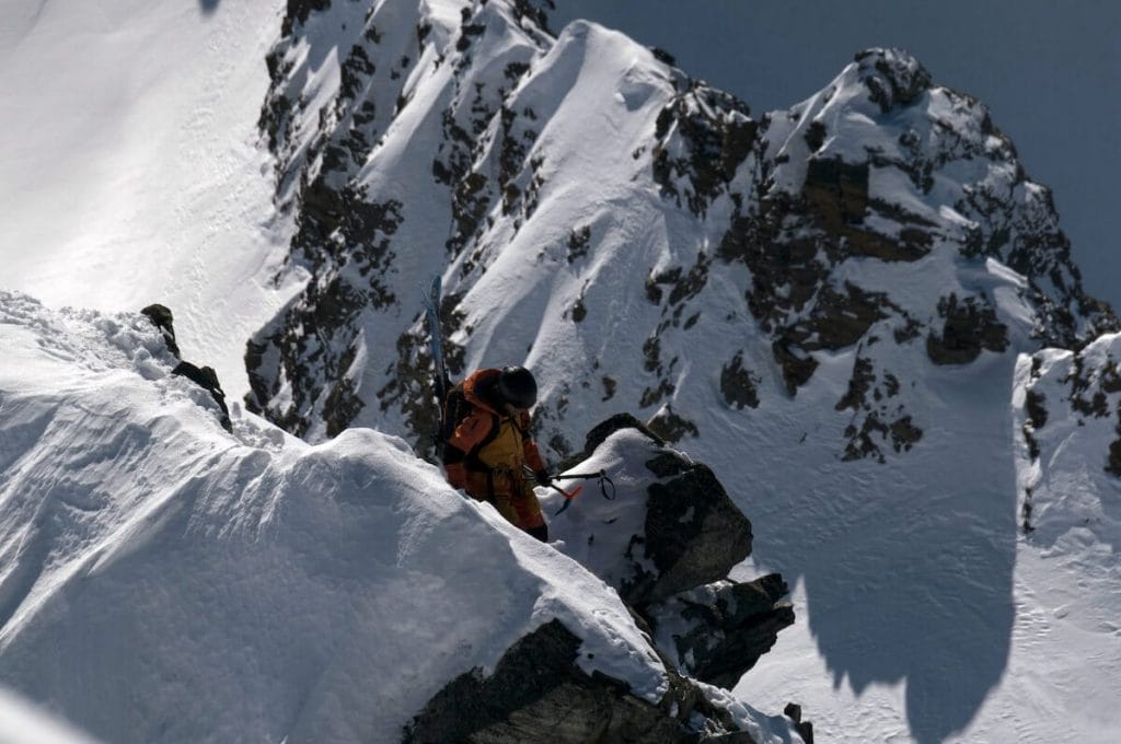 Bergsteiger auf einer Skitour