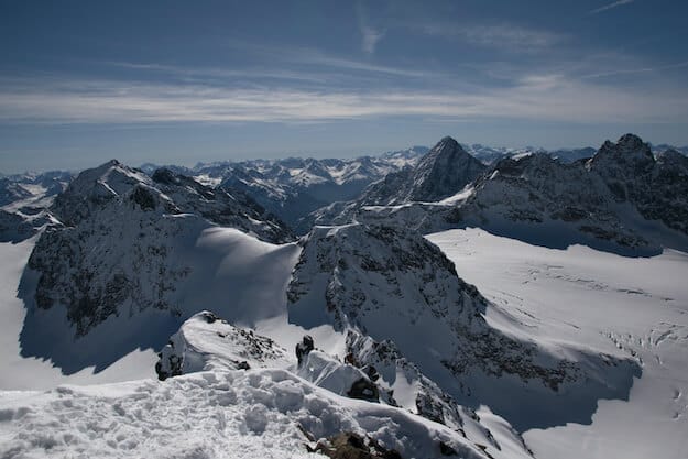 Schneelandschaft in den Alpen