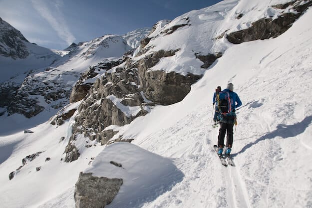 Steiler Aufstieg zum Silvrettahorn