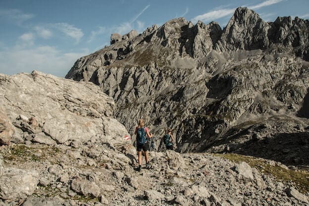 schroffes Berggelände in den Alpen